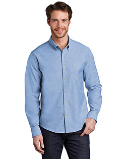 Port Authority S651 Men Untucked Fit SuperPro ™ Oxford Shirt at GotApparel