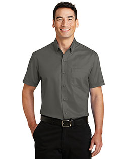 Port Authority S664 Men Short-Sleeve Superpro Twill Shirt at GotApparel