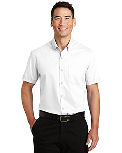 Port Authority S664 Men Short-Sleeve Superpro Twill Shirt at GotApparel