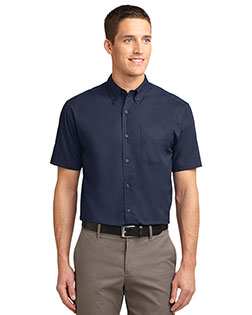 Port Authority TLS508 Men Tall Short-Sleeve Easy Care Shirt at GotApparel