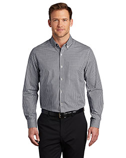 Port Authority W644 Men Broadcloth Gingham Easy Care Shirt at GotApparel