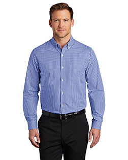 Port Authority W644 Men Broadcloth Gingham Easy Care Shirt at GotApparel