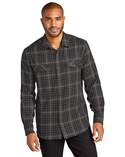 Port Authority Long Sleeve Ombre Plaid Shirt W672 at GotApparel