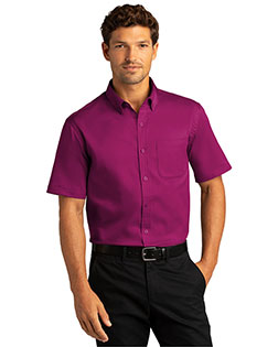 Port Authority W809 Men ® Short Sleeve Superpro React™ Twill Shirt. at GotApparel