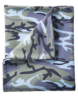 Port & Company BP78C Unisex Camo Sweatshirt Blanket at GotApparel
