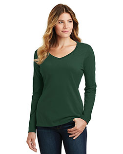 Port & Company LPC450VLS Women Long-Sleeve Fan Favorite V-Neck Tee at GotApparel