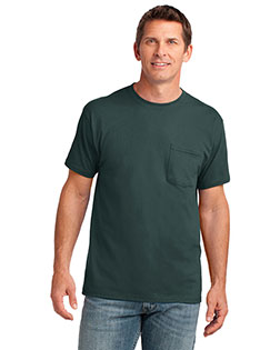 Port & Company PC54P Men 5.4 Oz 100% Cotton Pocket T-Shirt at GotApparel