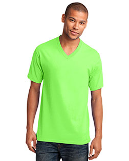 Port & Company PC54V Men 5.4 Oz 100% Cotton V-Neck T-Shirt at GotApparel