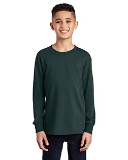 Port & Company PC54YLS Boys Long Sleeve 5.4 Oz 100% Cotton T-Shirt at GotApparel