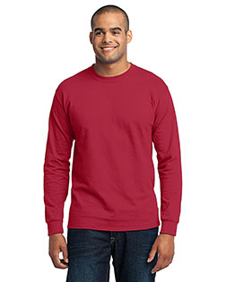 Port & Company PC55LST Men Tall Long-Sleeve 50/50 Cotton/Poly T-Shirt at GotApparel