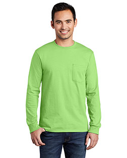 Port & Company PC61LSPT Men Tall Long-Sleeve Essential T-Shirt With Pocket at GotApparel