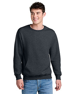 Port & Company PC78PKT Core Fleece Crewneck Pocket Sweatshirt at GotApparel