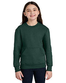 Port & Company PC78YPKT  Youth Core Fleece Crewneck Pocket Sweatshirt at GotApparel