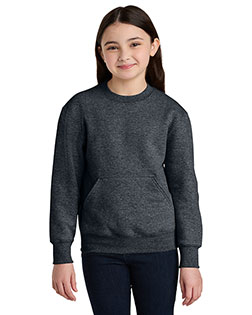 Port & Company PC78YPKT  Youth Core Fleece Crewneck Pocket Sweatshirt at GotApparel