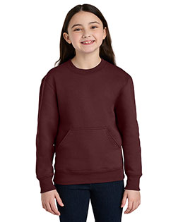 Port & Company PC78YPKT  Youth Core Fleece Crewneck Pocket Sweatshirt at GotApparel
