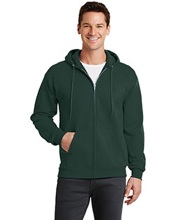 Port & Company PC78ZH Men Classic Full-Zip Hooded Sweatshirt at GotApparel