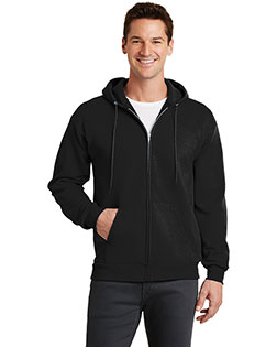 Port & Company PC78ZH Men Classic Full-Zip Hooded Sweatshirt at GotApparel