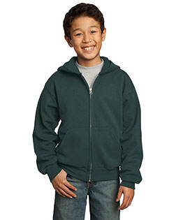 Port & Company PC90YZH Boys Full-Zip Hooded Sweatshirt at GotApparel