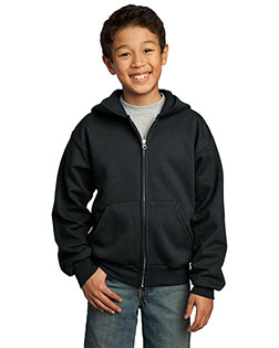 Port & Company PC90YZH Boys Full-Zip Hooded Sweatshirt at GotApparel