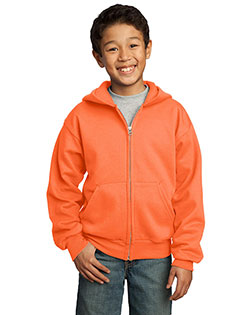 Port & Company PC90YZH Boys Full-Zip Hooded Sweatshirt at GotApparel