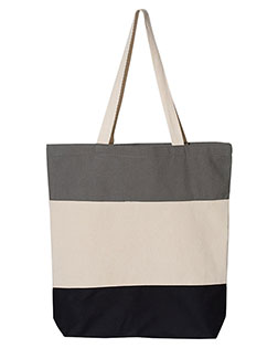 Q-Tees Q125900 11L Tri-Color Tote at GotApparel