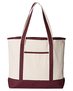Q-Tees Q1500  34.6L Large Canvas Deluxe Tote at GotApparel