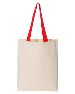 Q-Tees Q4400  11L Canvas Tote with Contrast-Color Handles at GotApparel