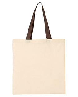 Q-Tees QTB6000 Economical Tote with Contrast-Color Handles at GotApparel