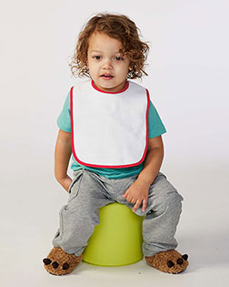 Rabbit Skins 1003 Infant Contrast Trim Terry Bib at GotApparel