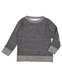 Rabbit Skins RS3379  Toddler Harborside Melange French Terry Crewneck with Elbow Patches at GotApparel