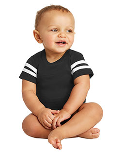 Rabbit Skins™ RS4437 Infant Football Fine Jersey Bodysuit at GotApparel
