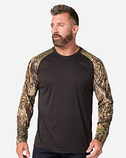 RealTree RT3104 Unisex Realtree® Performance Colorblocked Long Sleeve T-Shirt at GotApparel