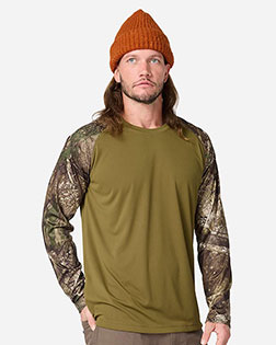 RealTree RT3104 Unisex Realtree® Performance Colorblocked Long Sleeve T-Shirt at GotApparel