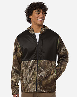 RealTree RT5204 Performance Colorblocked Full-Zip Hooded Sweatshirt at GotApparel