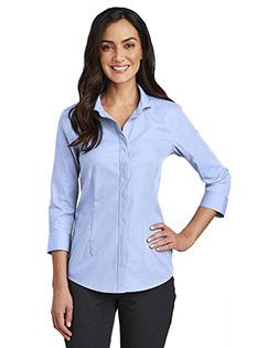 Red House RH690 Ladies 4 oz 3/4-Sleeve Nailhead Non-Iron Shirt at GotApparel