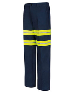 Red Kap PC20E Men Enhanced Visibility Wrinkle-Resistant Cotton Pants at GotApparel