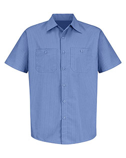 Red Kap SB22  Industrial Stripe Short Sleeve Work Shirt at GotApparel
