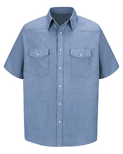 Red Kap SC24L  Deluxe Western Style Short Sleeve Shirt Long Sizes at GotApparel