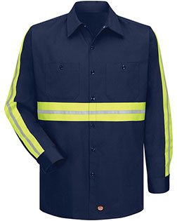 Red Kap SC30EL  Enhanced Visibility Cotton Work Shirt Long Sizes at GotApparel