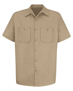 Red Kap SC40 Men Cotton Short Sleeve Uniform Shirt at GotApparel