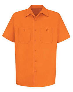 Red Kap SC40 Men Cotton Short Sleeve Uniform Shirt at GotApparel