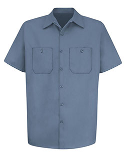 Red Kap SC40 Men Cotton Short Sleeve Uniform Shirt at GotApparel