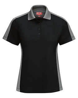 Red Kap SK53 Women 's Short Sleeve Performance Knit Two-Tone Polo at GotApparel