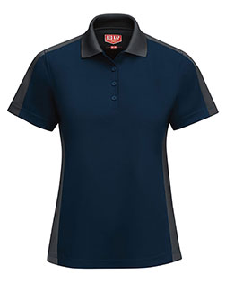 Red Kap SK53 Women 's Short Sleeve Performance Knit Two-Tone Polo at GotApparel