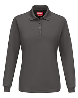 Red Kap SK7L Women's Long Sleeve Performance Knit Polo at GotApparel
