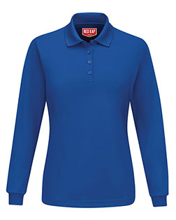Red Kap SK7L Women 's Long Sleeve Performance Knit Polo at GotApparel