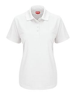 Red Kap SK97 Women 's Short Sleeve Performance Knit Pocketless Core Polo at GotApparel