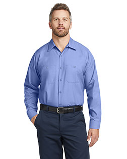 Red Kap SP14 Men Long-Sleeve Industrial Work Shirt at GotApparel