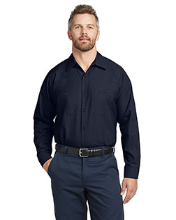Red Kap SP14 Men Long-Sleeve Industrial Work Shirt at GotApparel