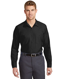 Red Kap SP14LONG Men Long Size Long-Sleeve Industrial Work Shirt at GotApparel